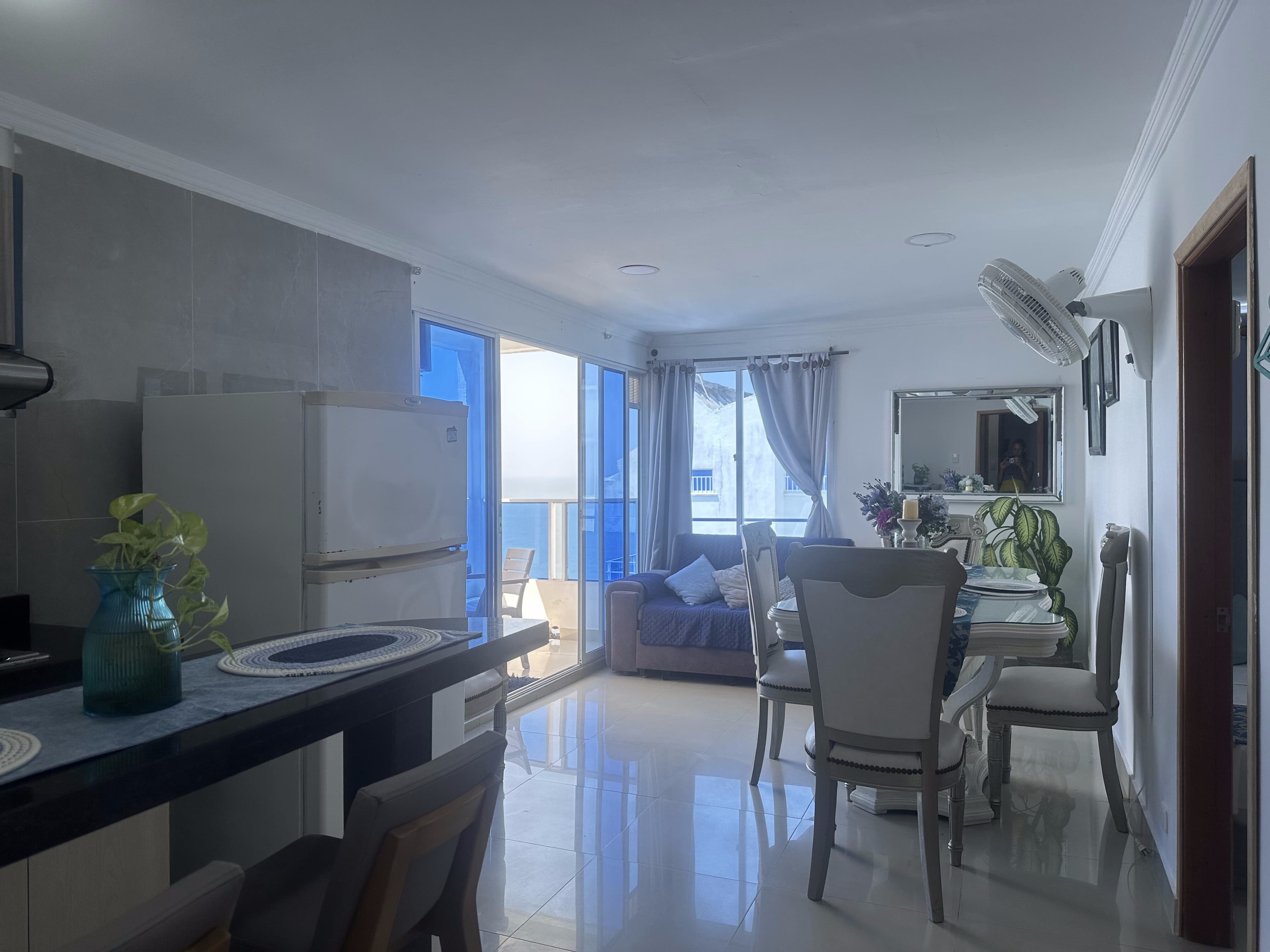 Turquesa kitchen and living
